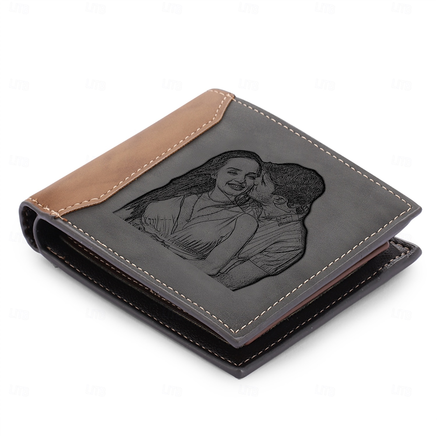 Portofel din piele gravat personalizat cadou personalizat pentru tata portofel bifold pentru bărbați soț fiu ziua tatălui zi de naștere Crăciun aniversare 2025 - $23.99 –P5