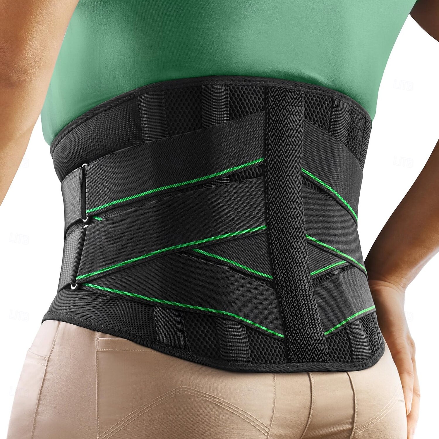 tutore per la schiena per uomo dolore lombare con 5 stecche metalliche, per sciatica, ernia del disco, scoliosi e altro sollievo dal dolore! cintura di supporto per la schiena traspirante per donna del 2025 a $36.99 –P1