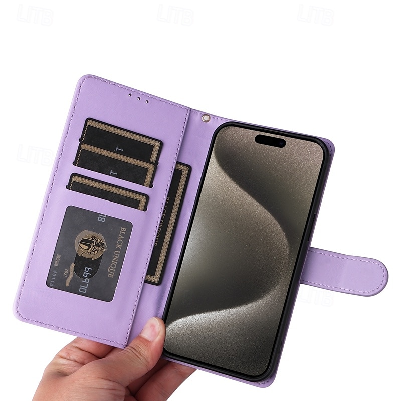 هاتف غطاء من أجل ايفون 16 برو ماكس بلس آيفون 15 برو ماكس بلس iPhone 14 13 12 11 Pro Max Plus iPhone 14 Pro Max iPhone 13 12 11 Pro Max غطاء الوجه مع حامل مع رباط المعصم فتحة لبطاقة مكتب  /  الأعمال 2025 - $15.99 –P10