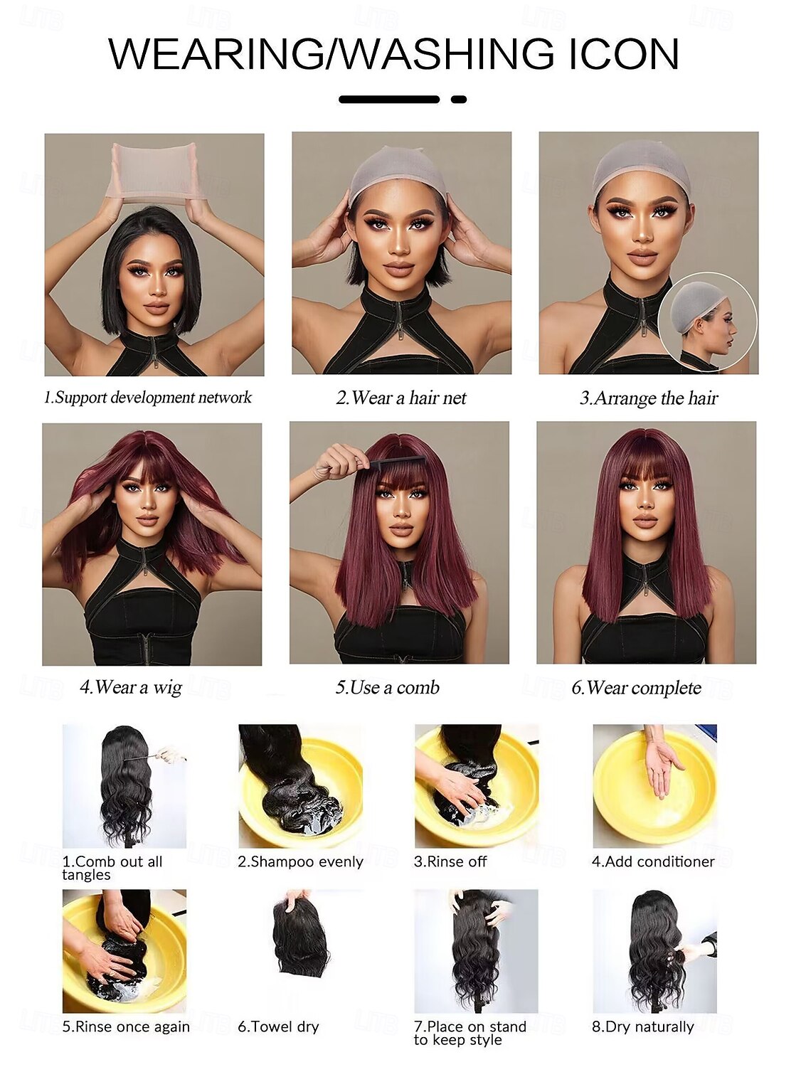 Synthetic Wig Uniforms Career Costumes Princess Body Wave Layered Haircut Neat Bang Machine Made Wig 24 inch Dark Brown Synthetic Hair Women's Cosplay Party Fashion Dark Brown 2025 - $25.99 –P9