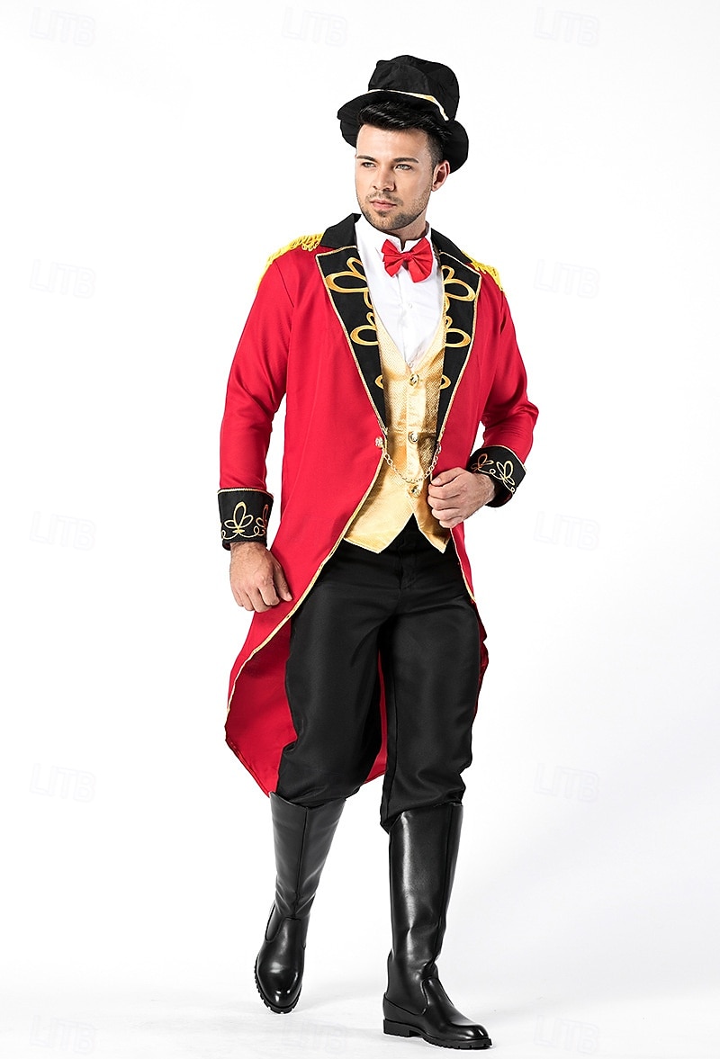 Dompteur Faschingskostüme Austattungen Kostüm Zirkusjacke Erwachsene Herren Leistung Party Klub Halloween Karneval Einfaches Karnevalskostüm 2025 - $114.99 –P4