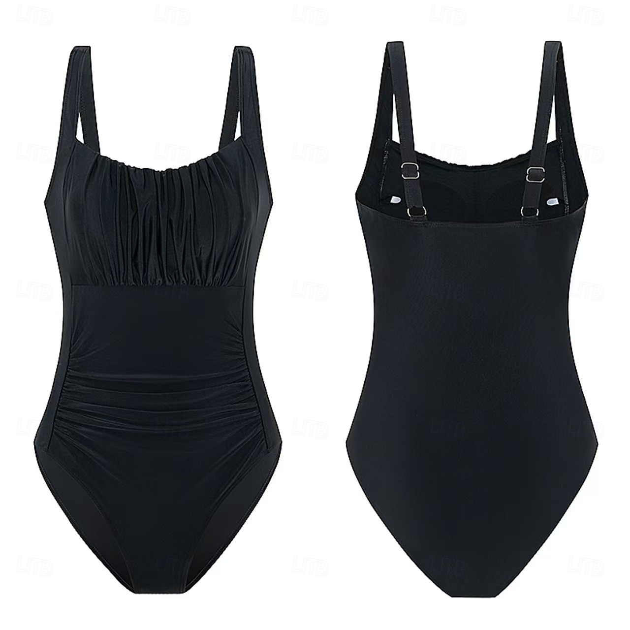 Dame Badetøy Ett stykke Monokini Badedrakt Åpen rygg Midjekontroll Høy Midje Tynn Ferie Strand Klær Helfarge Ermeløs Badedrakter 2025 - $24.99 –P2