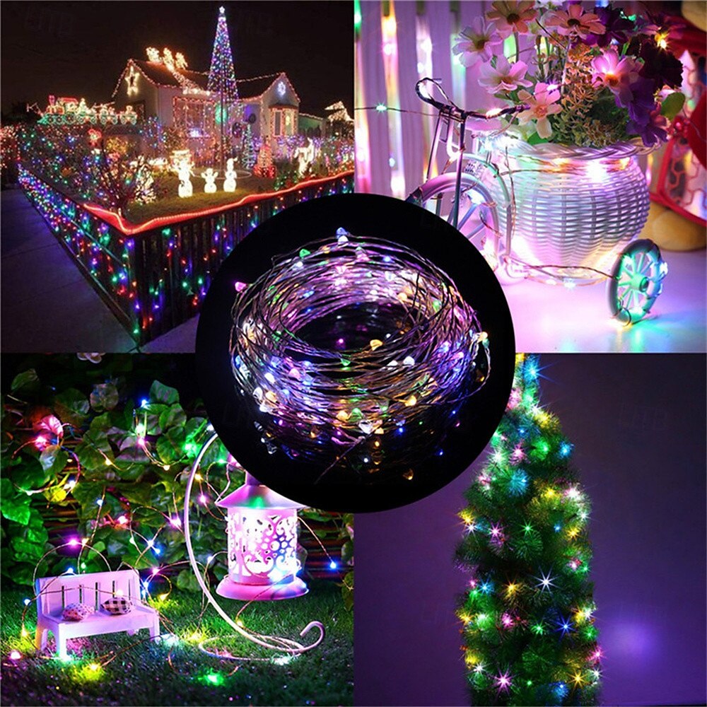 2 luci a LED USB, luci fatate impermeabili in filo di rame/argento da 2 m, 3 m, 5 m, 10 m e 20 m per decorazioni natalizie, per matrimoni e feste del 2025 a $9.49 –P5