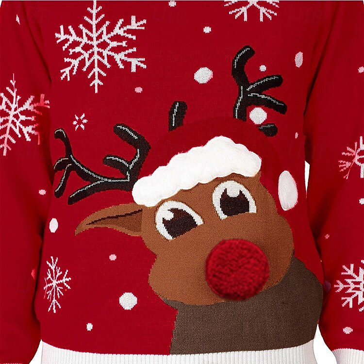 Reinsdyr Stygg julegenser Pullover Jumper Strikket Herre Dame Jul Nytt År julaften Jul Original Morsom Voksen Jul Topp 2025 - $37.99 –P12