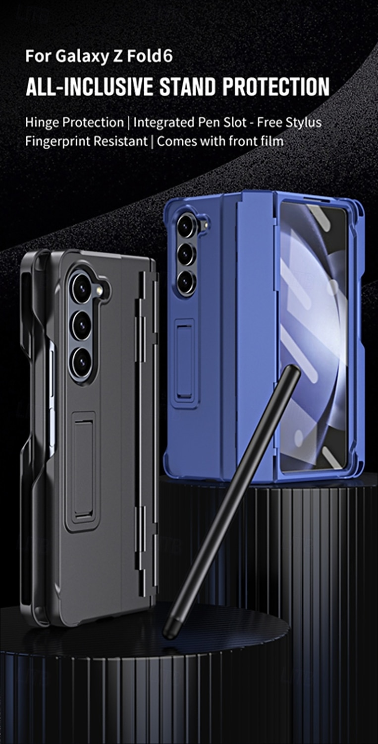 Phone Case For Z Fold 6 Z Fold 5 Z Fold 4 Z Fold 3 Back Cover with Stand Holder Shockproof Retro TPU PC 2025 - $31.99 –P2
