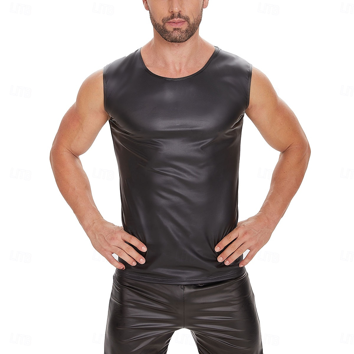 Póló Bőrruházat Trikó Farsangi jelmez Férfi Matt Spandex Ruha mert Teljesítmény Klub Rúdtánc Mindszentek napja Farsang Felnőttek 2025 - $17.49 –P2