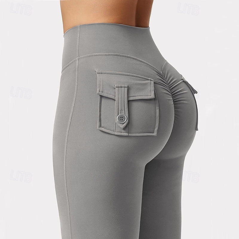 Women's Yoga Pants Yoga Leggings Ruched Butt Lifting Butt Lift Tummy Control High Waist Pilates Gym Workout Workout Tights Solid Color Black Army Green Fuchsia Fall Winter Sports Activewear Stretchy 2026 - $23.99 –P10
