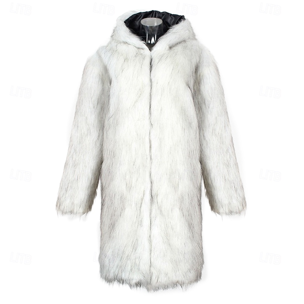 Miesten Talvitakki Fleecetakki Tekoturkis Päivittäin Loma Pidä lämpimänä Pidä Lämmin Fleece Syystalvi Plyysi Tyylikäs Punk Hupullinen Pitkä Musta Valkoinen Ruskea Jackets 2025 - $82.99 –P5