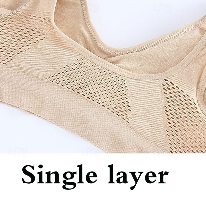 Sports Bra Hollow Mesh Back Sports Bra Fitness Yoga Vest Shockproof Yoga Bra Without Steel Ring 2026 - $6.49 –P9