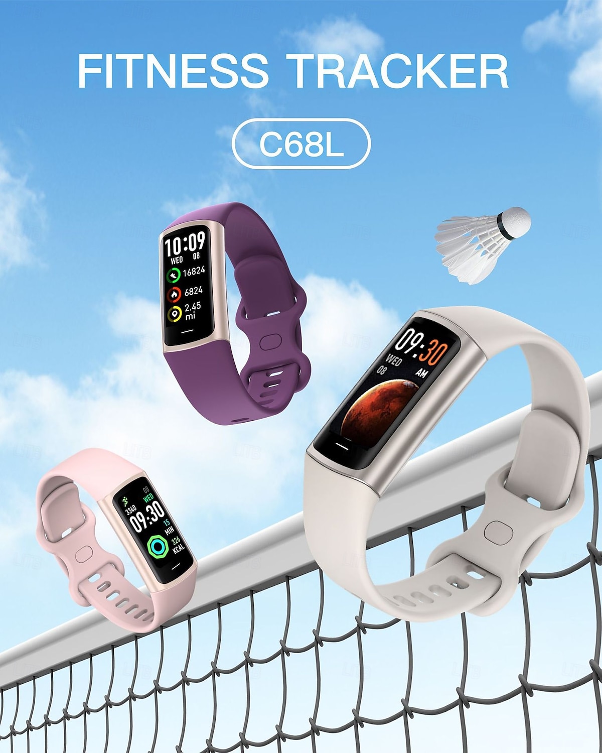 C68L Smart Watch 1.49 inch Smartwatch Fitness Running Watch Bluetooth Pedometer Call Reminder Fitness Tracker Compatible with Android iOS Women Men Long Standby Hands-Free Calls Waterproof IP 67 38mm 2025 - $32.99 –P1
