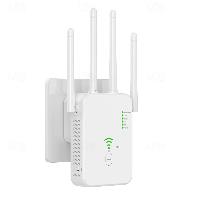 1200M WiFi Repeater Universal Wireless Coverage Extender Compatible AP Mode WiFi Repeater Wall Plug Plug and Play Type 2025 - $39.99 –P10