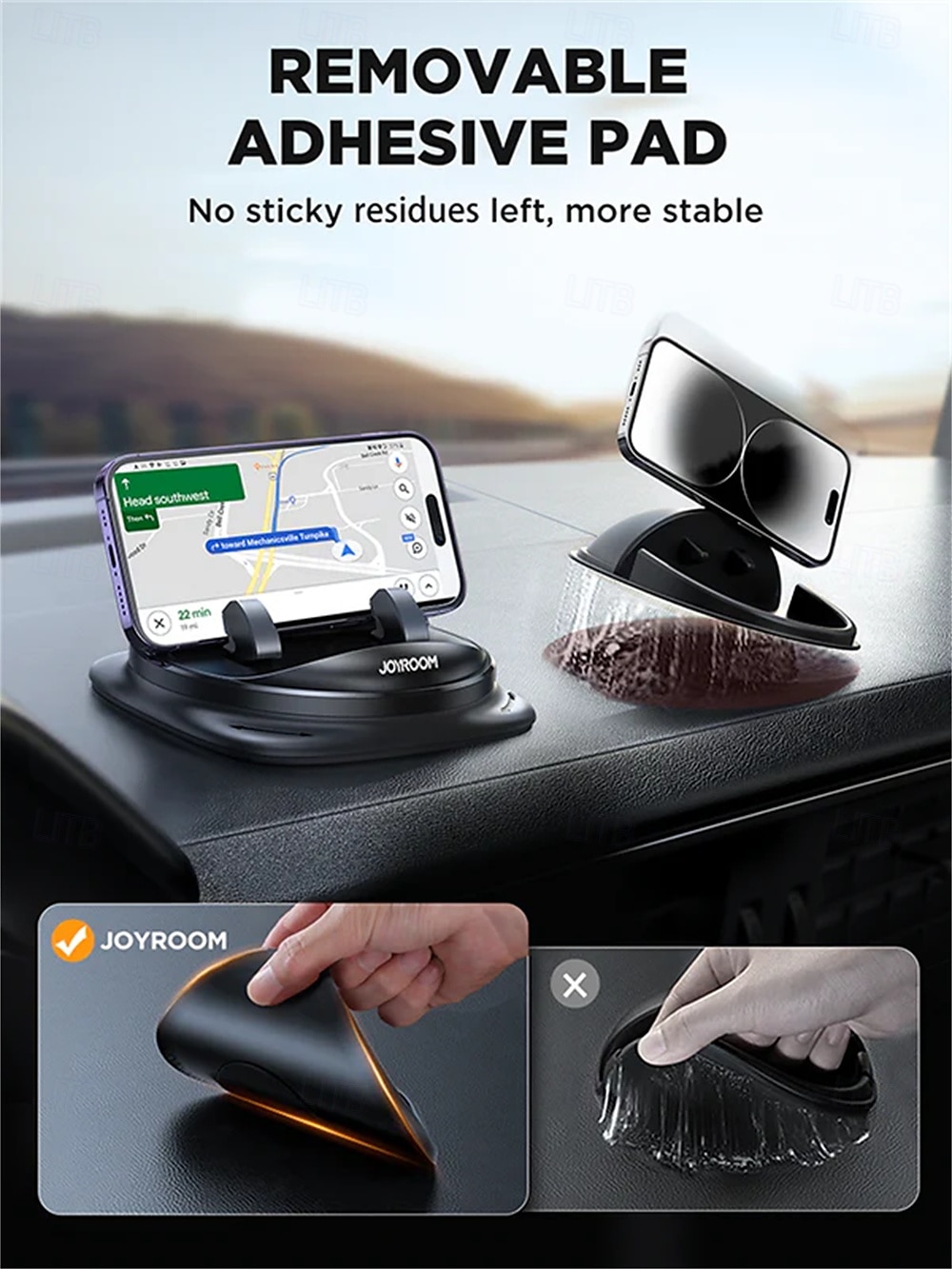 Suport telefon pentru tabloul de bord Rotativ Suport pentru telefon pentru Mașină Panou Comandă Compatibil cu Toate telefoanele mobile Accesorii de Mobil 2025 - $35.99 –P1