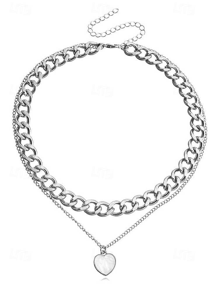 elegant lagerhalsband med guldkedja - runt hänge & chunky choker för kvinnor, perfekt för formella evenemang och fester 2025 - $9.99 –P12