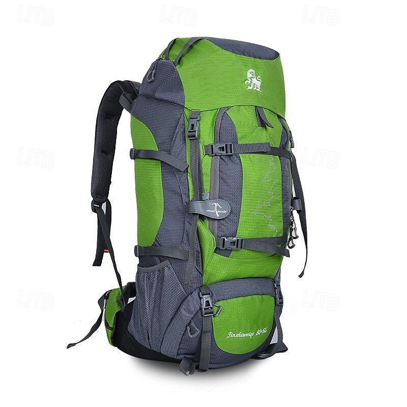 80 L Pachete de Zi de Drumeții Rucsac Fermoar Multi Buzunare - Purtabil Durabil În aer liber Drumeție Camping Militar Nailon Negru Rosu Albastru 2025 - $98.99 -P2