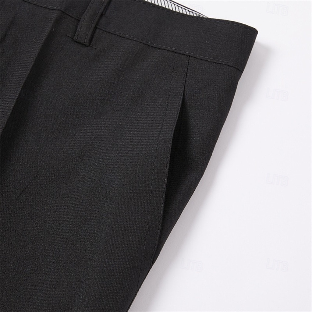 Men's Dress Pants Trousers Slacks Suit Pants Pocket Plain Comfort Breathable Wedding Outdoor Daily Fashion Casual Black Khaki 2025 - $21.99 –P9