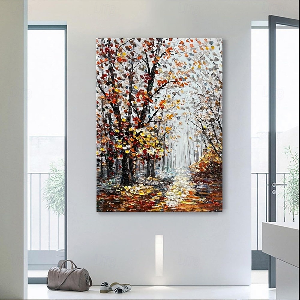 χειροποίητη ελαιογραφία καμβάς διακόσμηση τοίχου αφηρημένη μικρό δάσος χοντρό μαχαίρι λαδιού πίνακες ζωγραφικής τοπίο για διακόσμηση σπιτιού ρολό χωρίς πλαίσιο χωρίς τεντωμένη ζωγραφική 2026 - $47.99 –P4