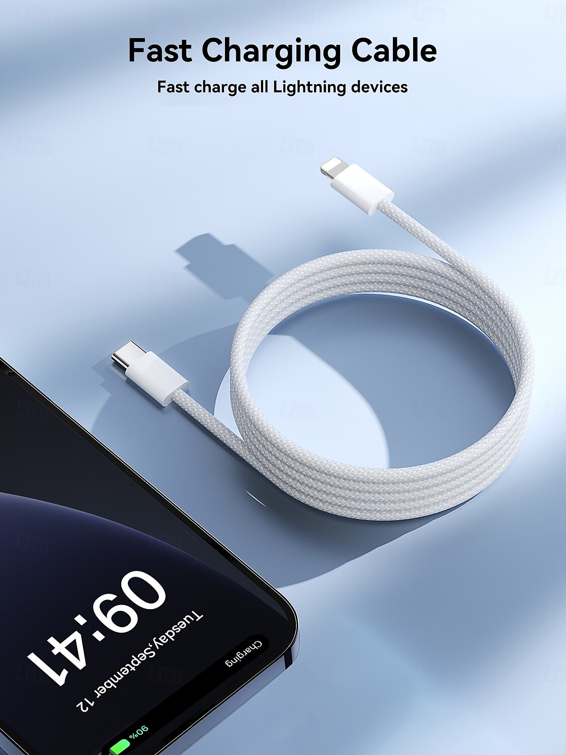 Joyroom Lightning Cable 30W 3.3ft USB C to Lightning 3 A Fast Charging Nylon Braided Durable Soft Touch For iPhone Phone Accessory 2025 - $14.99 –P6