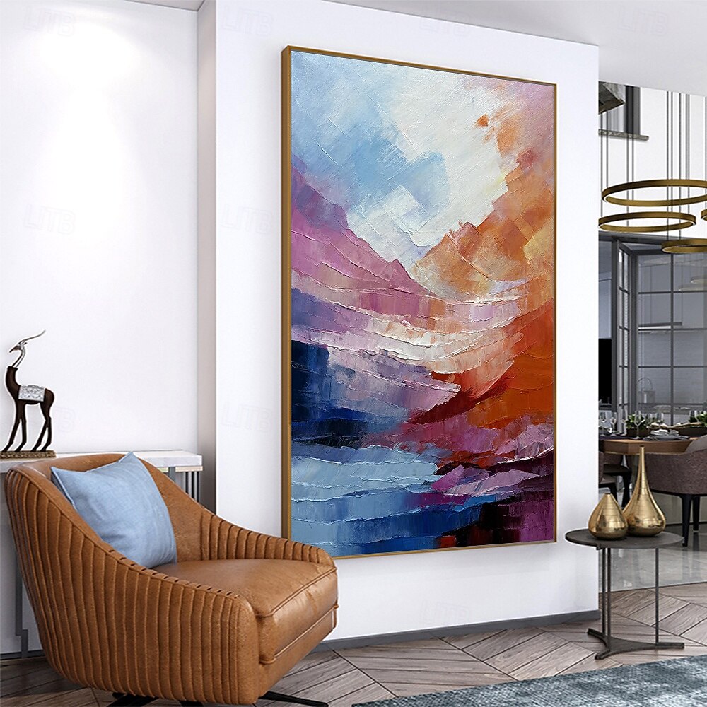 Mintura Handmade Abstract Landscape Oil Paintings On Canvas Modern Wall ...