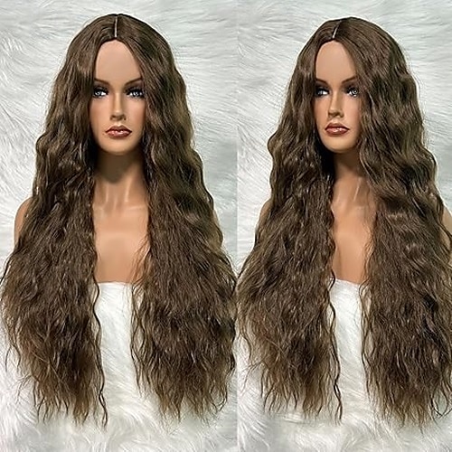 synthetische Cosplay-Perücke, lange, trendige Perücke, hitzebeständige Faser, verworrenes, lockiges Haar, natürlich aussehend, leicht anzubringende Perücke für Frauen, Party, Cosplay, Halloween 2025 - $19.49 –P2
