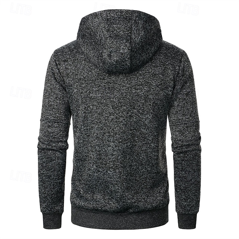 Herren Strickjacke Kurzer Pullover Zip Pullover Reißverschluss Strickpullover Gerippt Stricken Standard Tasche Feste Farbe Mit Kapuze Modisch Klassisch Urlaub Freizeitskleidung Bekleidung Herbst 2025 - $18.99 –P15