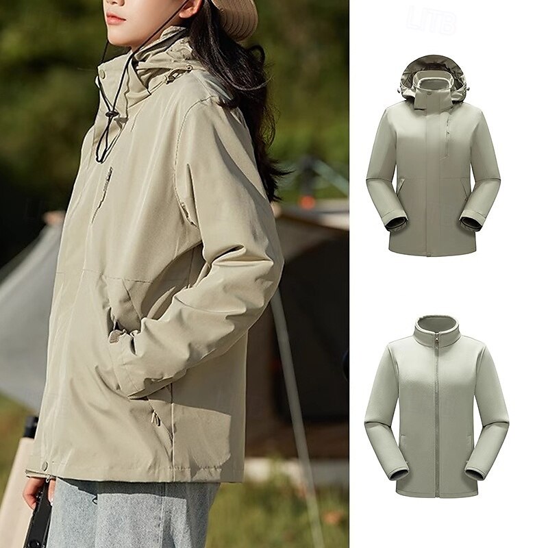 Miesten Naisten Softshell-takki Vaellustakki Talvi ulko- Tuulenkestävä Vedenkestävä 3-in-1-takki Fleecetakit Tuulitakki takki Matkailu Musta Keltainen Armeijan vihreä Punainen Purppura 2025 - $84.99 –P8