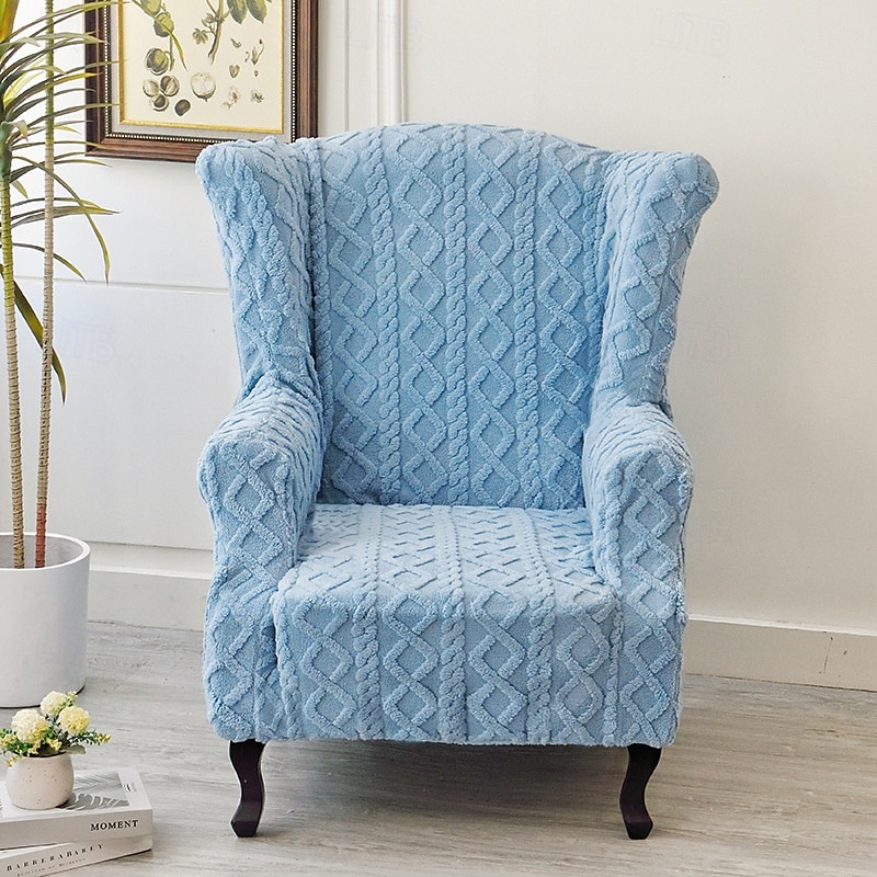 Stretch Printed Wingback Chair Cover Durable and Elastic Slipcover with Stylish Print Design Perfect for Protecting and Refreshing Your Wingback Chair Ideal for Home Decor 2025 - GBP £34 –P5