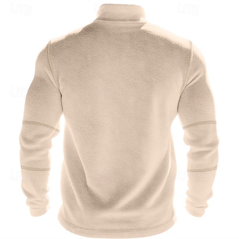 Herre Genser Polarfleece Kvart glidelås genser Svart Militærgrønn Kakifarget Mørkegrå Lyseblå Halv glidelås عادي Sport & Utendørs Daglig Ferie Polyester Gatemote Grunnleggende Fritid Høst vinter Klær 2026 - $27.99 –P10
