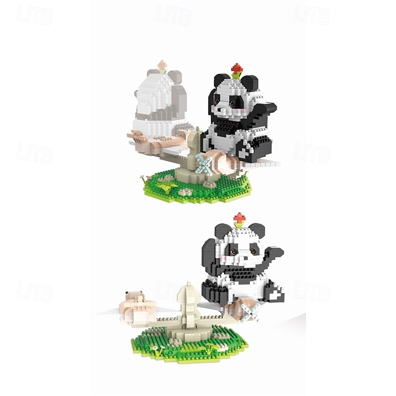 aranyos panda mini építőkockák készletek cuki táskákhoz mikro mini építőjáték téglák felnőtteknek bulik gyerekeknek fiúk lányok 12-14 2025 - $27.99 –P8