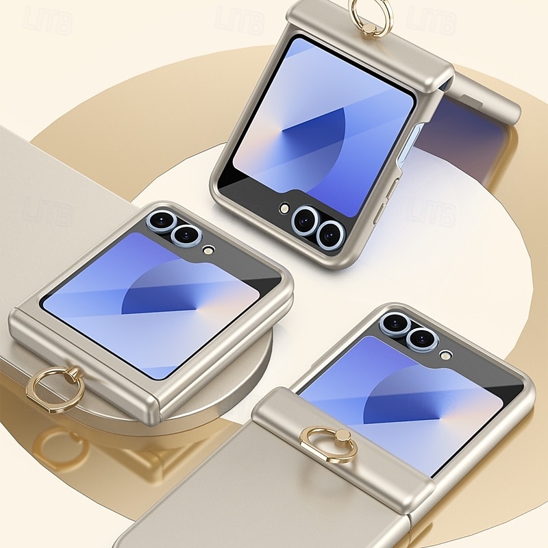 Чехол для телефона для Samsung Galaxy Z Flip 6 Z Flip 5 Задняя Обложка Кольцевой Застежка Ударопрочный Ретро PC 2025 - $23.99 –P6