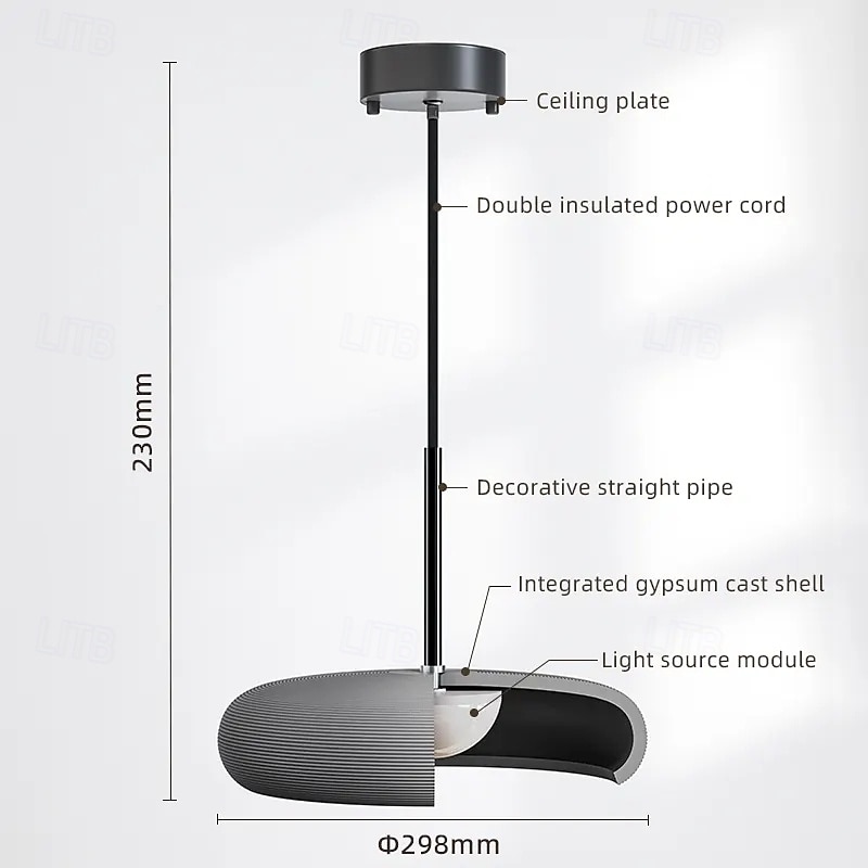 تصميم فانوس معلق مصباح معلق من الجبس بسيط وحديث 110-240 فولت 29 سم 2025 - $177.99 –P7