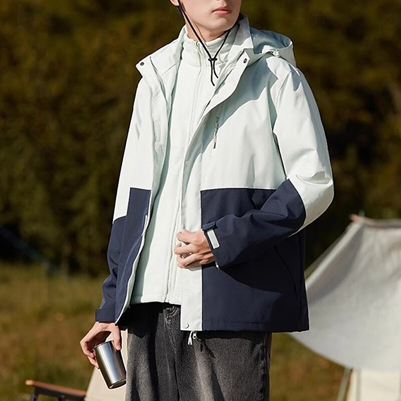 Miesten Naisten Softshell-takki Vaellustakki Talvi ulko- Tuulenkestävä Vedenkestävä 3-in-1-takki Fleecetakit Tuulitakki takki Matkailu Musta Keltainen Armeijan vihreä Punainen Purppura 2025 - $84.99 –P12