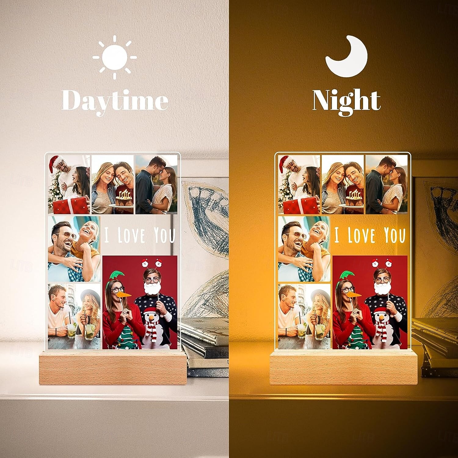 Personalized Light Up Photo Lamp Valentines Anniversary Gifts Custom Photo Frames with Night Light Unique Birthday Gifts for Valentine's Day Couples Him & Her 2026 - $16.99 –P6