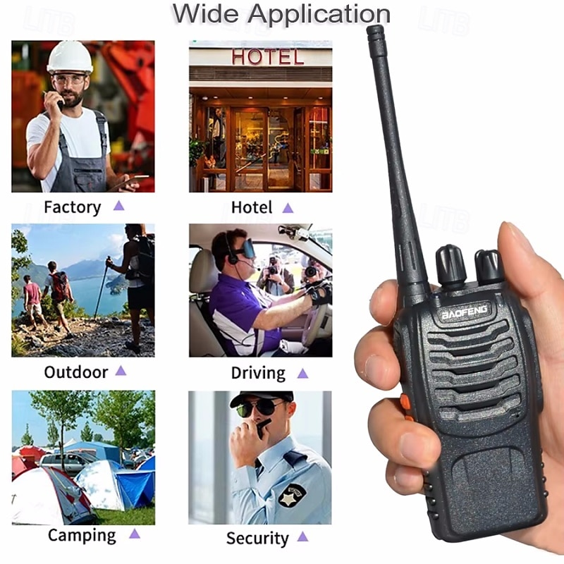 2Pcs Walkie Talkie Two-way Radio Set BF 888s UHF 400-470MHz 16CH Walkie-talkie Radios Transceiver 2025 - $76.99 –P2