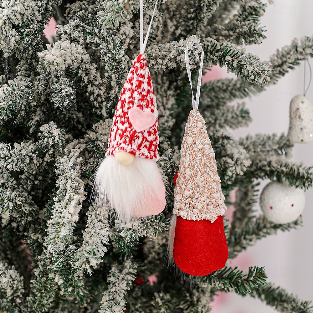1pc dia dos namorados gnomo ornamento, boneca sem rosto e rudolph estatueta decoração pendurada, decoração romântica dia dos namorados de 2025 por $2.99 –P4