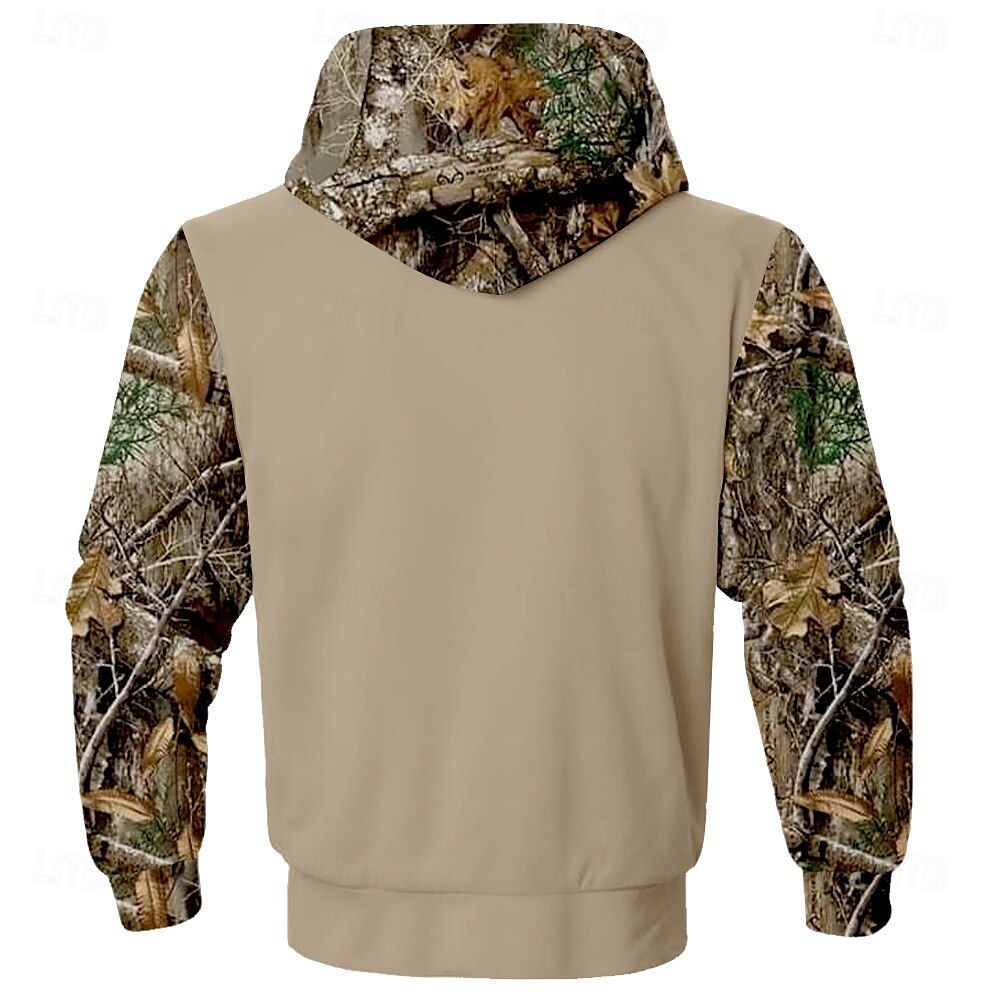 Per uomo Camouflage Cervo Vello Felpe Felpa con cappuccio Manica lunga Felpa con cappuccio Con cappuccio Di tendenza Stampa 3D Feste Da caccia Nero Bianco A cordoncino Autunno Inverno progettista del 2025 a $47.99 –P2