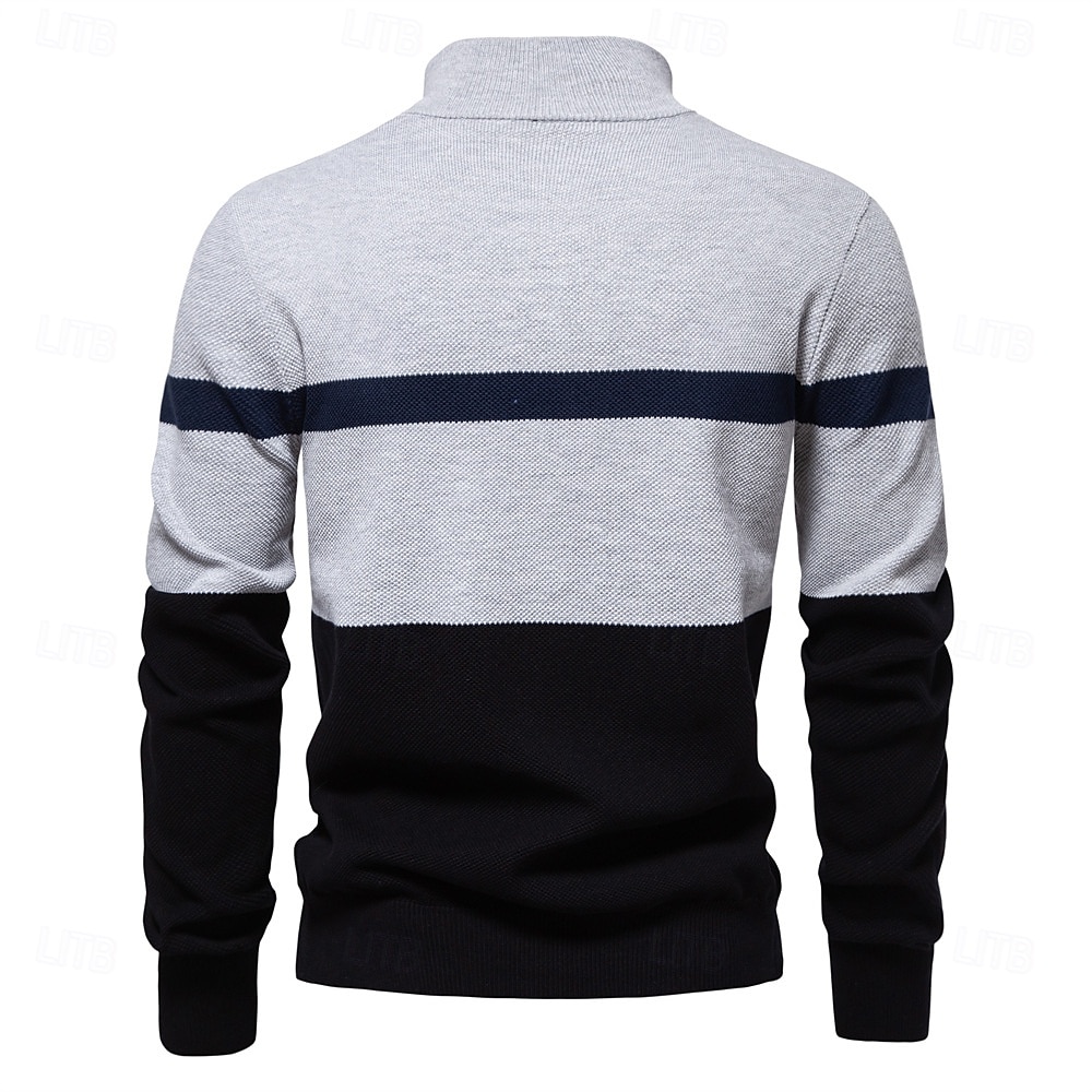 Herren Pullover Strickware Gerippt Stricken Normale Oberteile Umlegekragen Alltagstauglich Bekleidung Frühling & Herbst Weiß Grün S M L 2025 - $40.99 –P3
