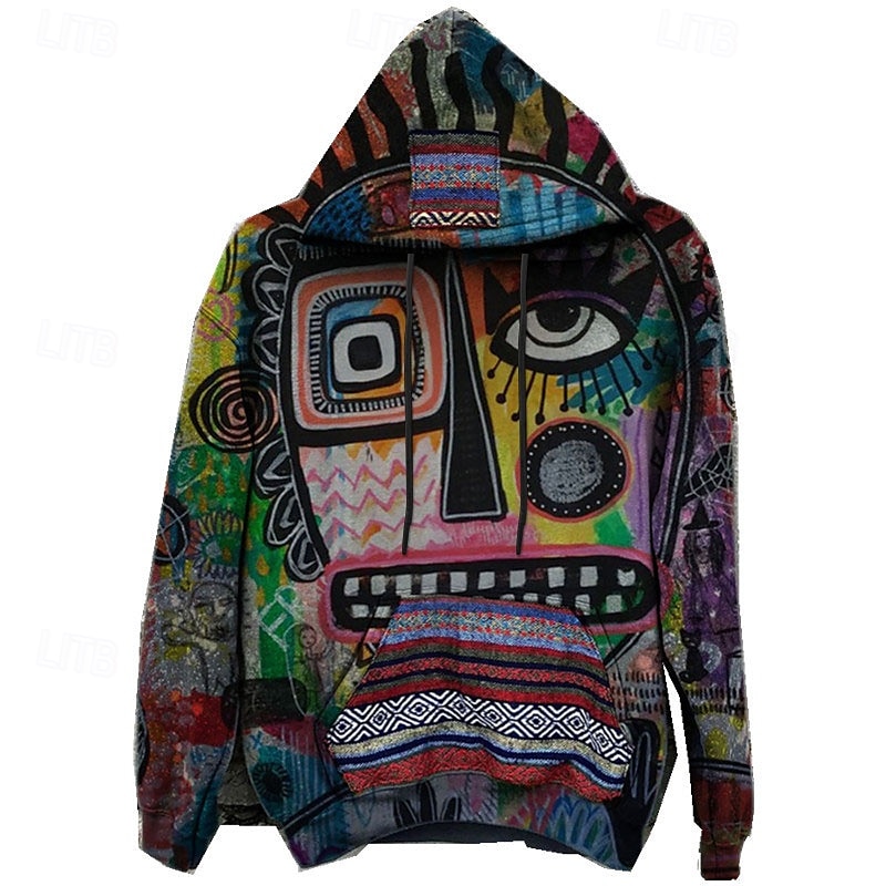 Hombre Caricatura Estilo Bohemio Sudadera Sudaderas Sudadera Manga Larga Sudadera con capucha Con Capucha Ropa deportiva Casual Diario Deportes Impresión personalizada Morado Estampado Otoño invierno 2025 - $31.99 –P5