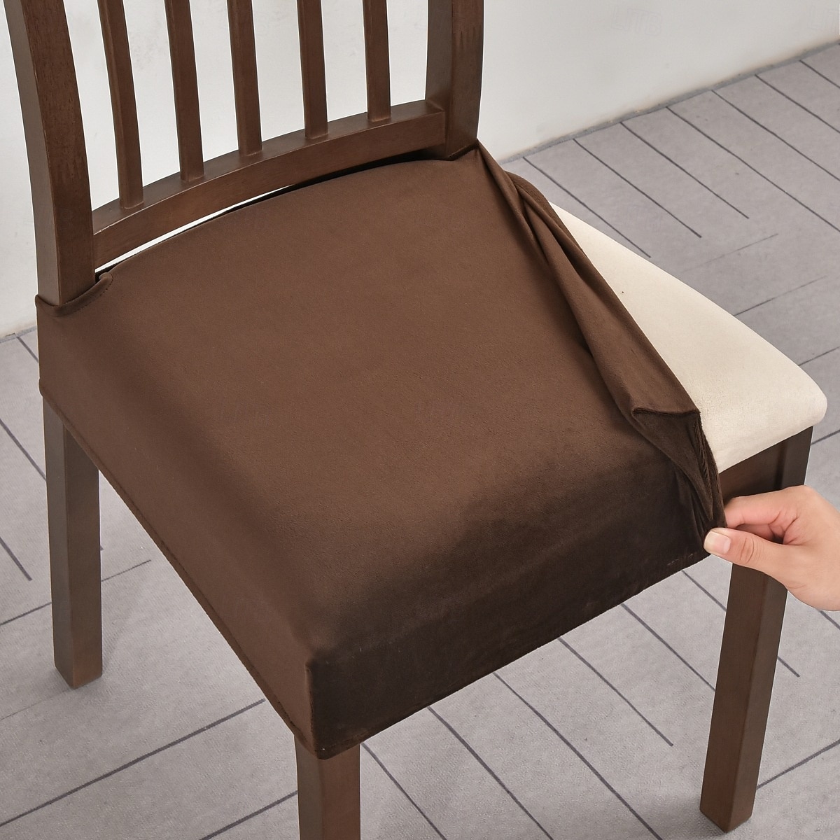 husă scaun huse scaun husă impermeabilă elastică din piele pu pentru scaune huse scaune pentru scaune de sufragerie husă de protecție lavabilă huse scaune pentru scaune 2025 - $12.49 –P8