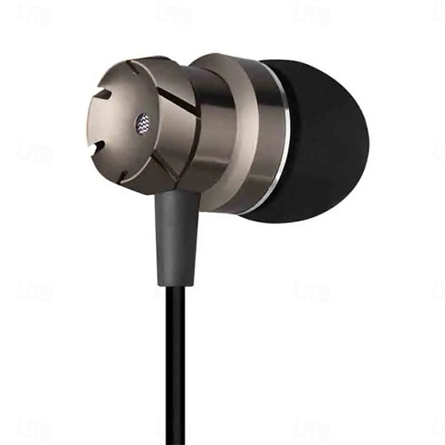 metalltrådad superbashörsnäcka 3,5 mm inbyggd mikrofon handfri brusreducering universal headset sporthörlurar 2025 - $13.99 –P5