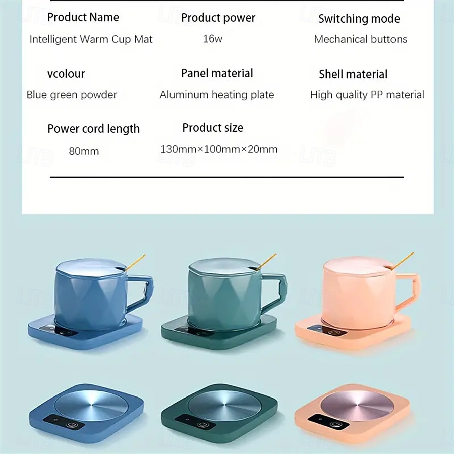 USB Electric Mug Mat Constant Temperature Intelligent Warm Coaster Rapid Heating Mug Heater Warmer Office Low Power Home Office Gift 2026 - $14.99 –P9