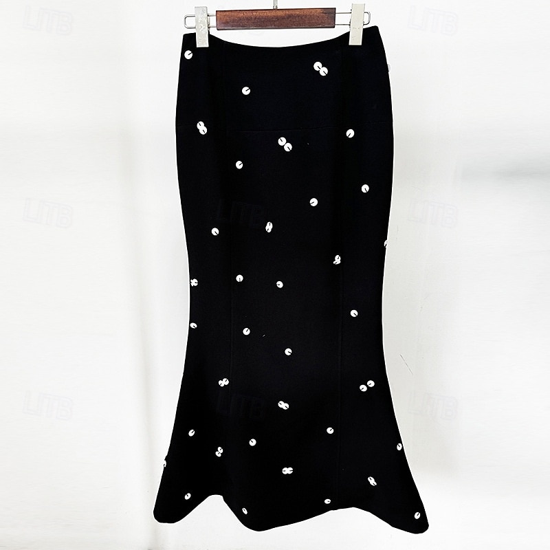 Black White Blazer Tuxedo Dress Two Piece Suits Mermaid Cocktail Color Block Dress Formal Wedding Ankle Length Long Sleeve Shirt Collar  with Glitter Tassel Dresses 2025 - $197.99 –P6