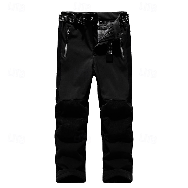 Boys Girls' Combat Pants Cargo Pants Hiking Pants Trousers Patchwork Winter Outdoor Regular Fit Warm Breathable Soft Pants / Trousers Zipper Pocket Black Red Running Camping / Hiking / Caving 2025 - $28.79 –P13