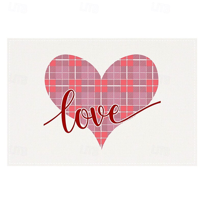 Valentine's Day Placemats Set of 4 Romantic and Decorative Table Mats Featuring Heart or Rose Patterns Durable and Heat-Resistant Perfect for Adding a Touch of Love to Your Dining Table Decor 2025 - $14.49 –P8