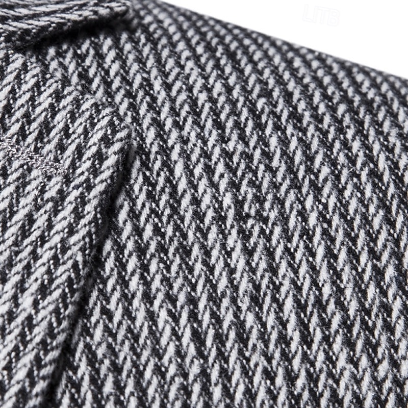 Pánské Blejzr Obchod Koktejlový večírek Svatebnívečírek Módní Na běžné nošení Jaro & podzim Polyester Pevná barva Kapsy Knoflíky Pohodlné Jednořadé Blejzr Tmavě šedá Khaki Světle šedá 2025 - $58.99 –P5