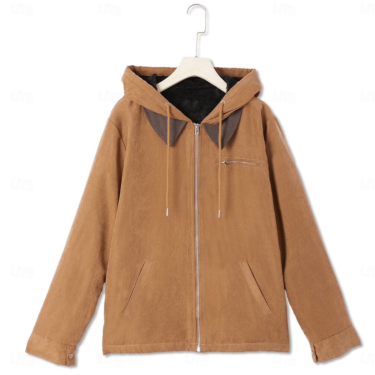 Męskie Bluza z Kapturem Rozpinana bluza z kapturem Szerpa Linend Zieleń wojskowa Niebieski Brązowy Szary Kaptur Równina Kieszeń Sport i turystyka Codzienny Święto Zabytkowe Moda miejska Codzienny 2025 - €51.99 –P5