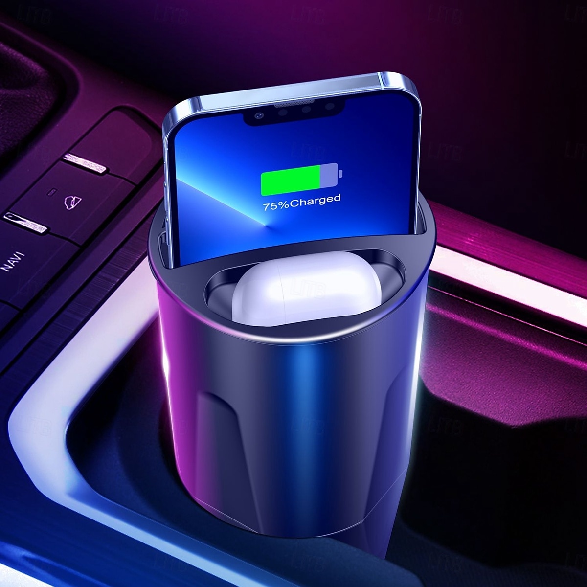 Support de chargement sans fil multifonction 4 en 1 pour téléphone Qi et Airpods 3/2/Pro, support de téléphone pour chargeur sans fil compatible avec la voiture de 2025 ? $47.99 –P2