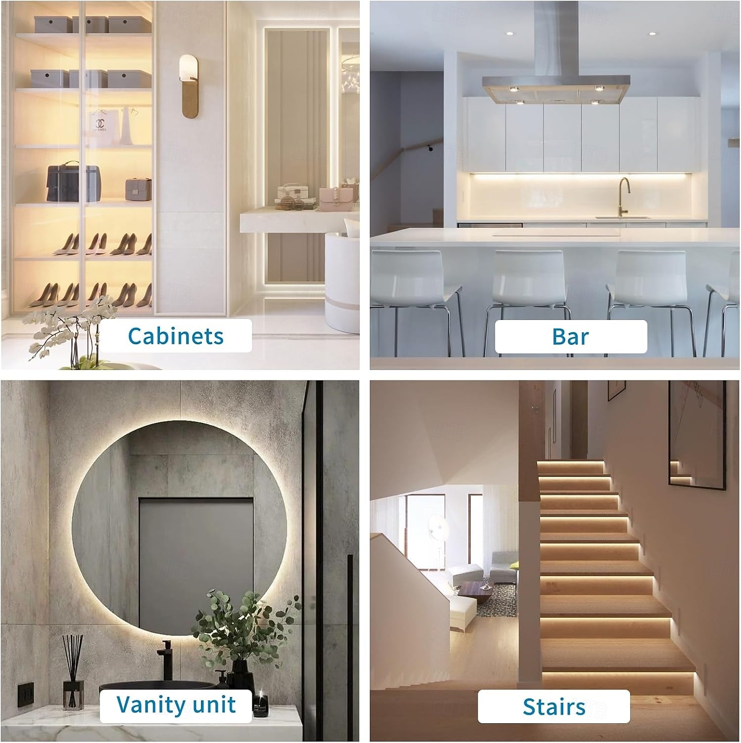 COB LED Vanity Mirror Light Kit, 1-4M/3.2-13ft 420LED/m Adjustable Strip Light, Dimmer & Power Supply COB Strip Lights for Mirror, Closet, Kitchen, Cabinet Lighting 2025 - $23.99 –P4