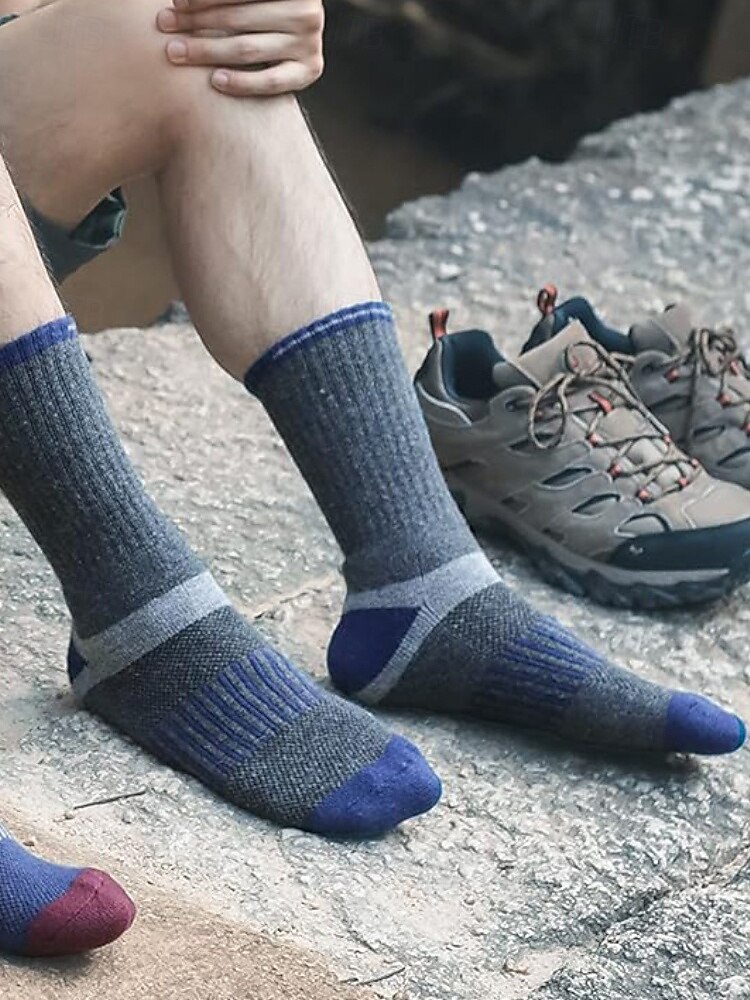Calcetines térmicos de senderismo para hombre con amortiguación: transpirables y que absorben la humedad para aventuras invernales al aire libre 2025 - $11.99 –P3