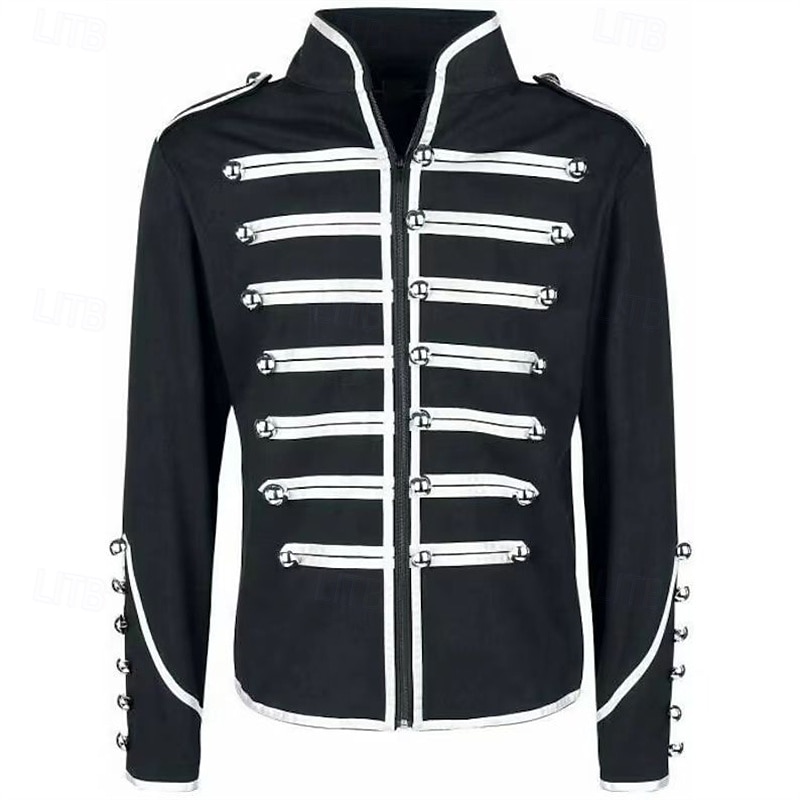 Retro Vintage Rococo Coat Masquerade Circus Jacket Prince Aristocrat Sequins Men's Carnival Masquerade Event / Party Adults' Coat Spring Fall & Winter 2025 - $44.99 –P2
