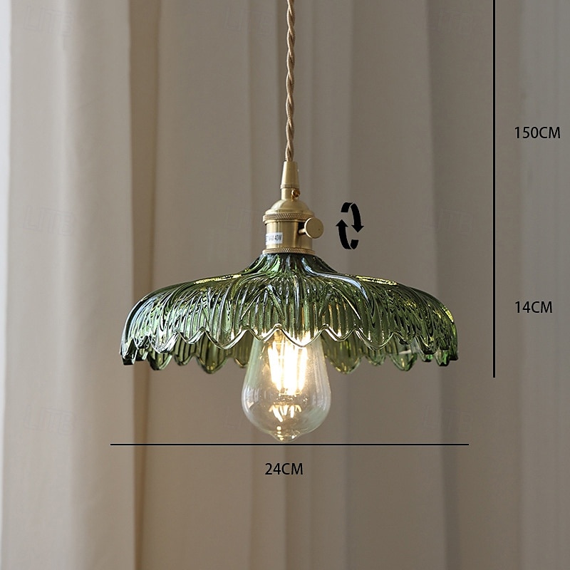 LED Modern Chandelier Lamp Flower Pattern Glass Ceiling Pendant Light V intage Bar Cafe Chandelier Fixtures Pendant Light Hanging Lamp Lighting Industrial Modern 25cm 110-240V 2025 - $101.99 –P1